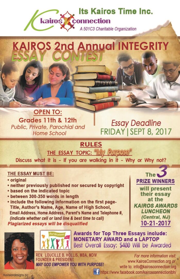 A flyer for the essay competition.