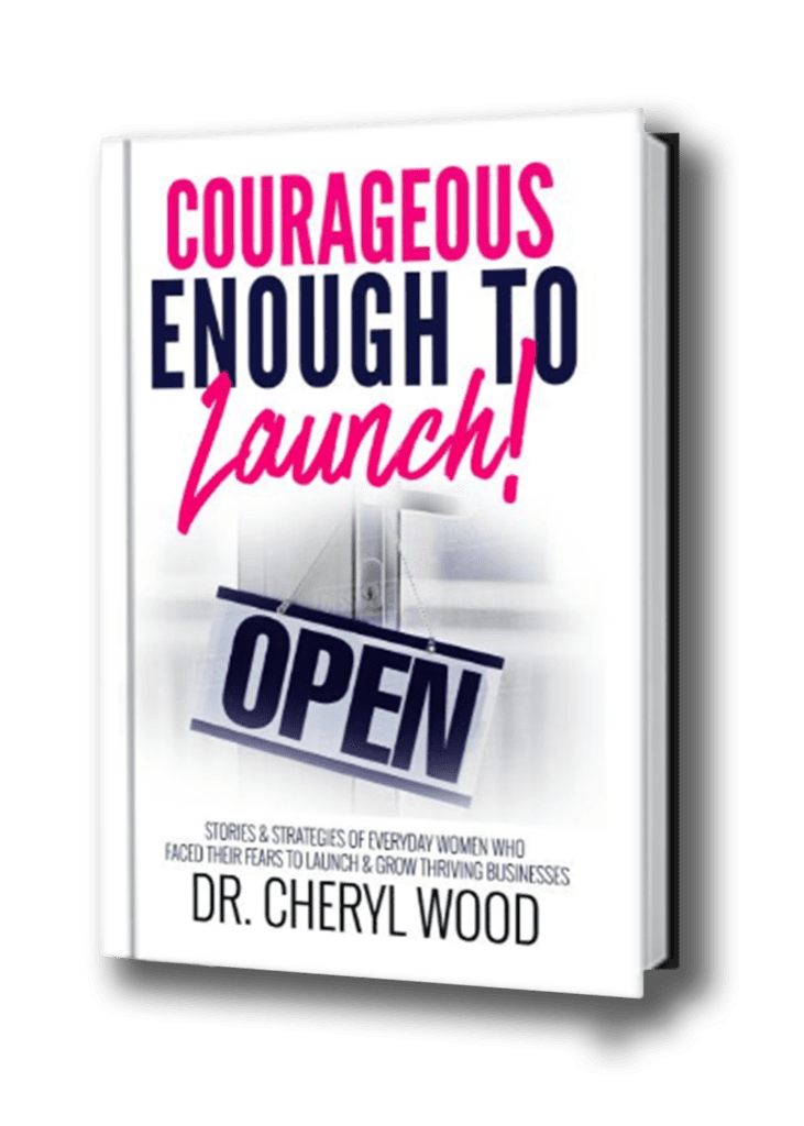 A book cover with the title of courageous enough to launch