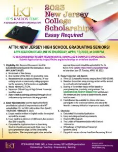 A flyer for college scholarships.